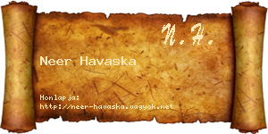 Neer Havaska névjegykártya